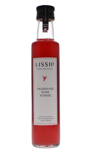 Lissip - Sirop framboise-rose-pomme