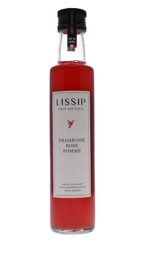 Lissip - Sirop framboise-rose-pomme