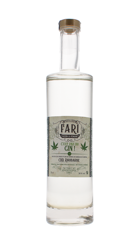 C'est pas du gin CBD rhubarbe - Distillerie Fari