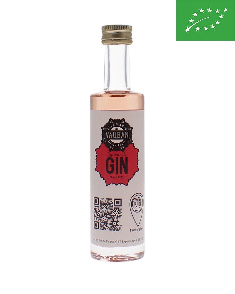 Liqueur de Gin à la Rose Bio - Les enfants de Vauban